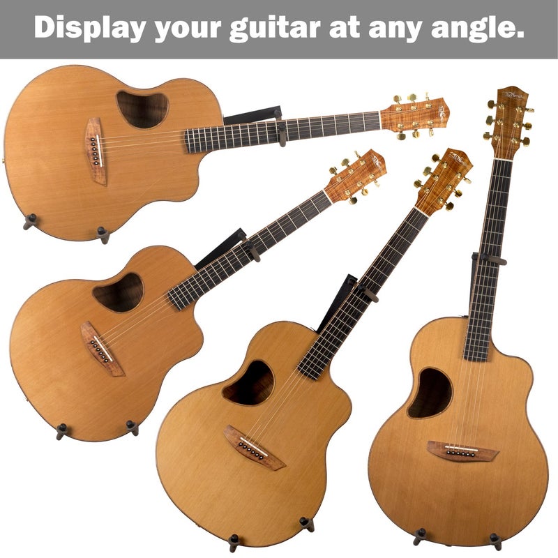 String Swing Guitar Holder Low-Profile Wide-Body for Horizontal Flat Wall Mount - 1 Piece Unit CC151-LPW-FW - Image 3